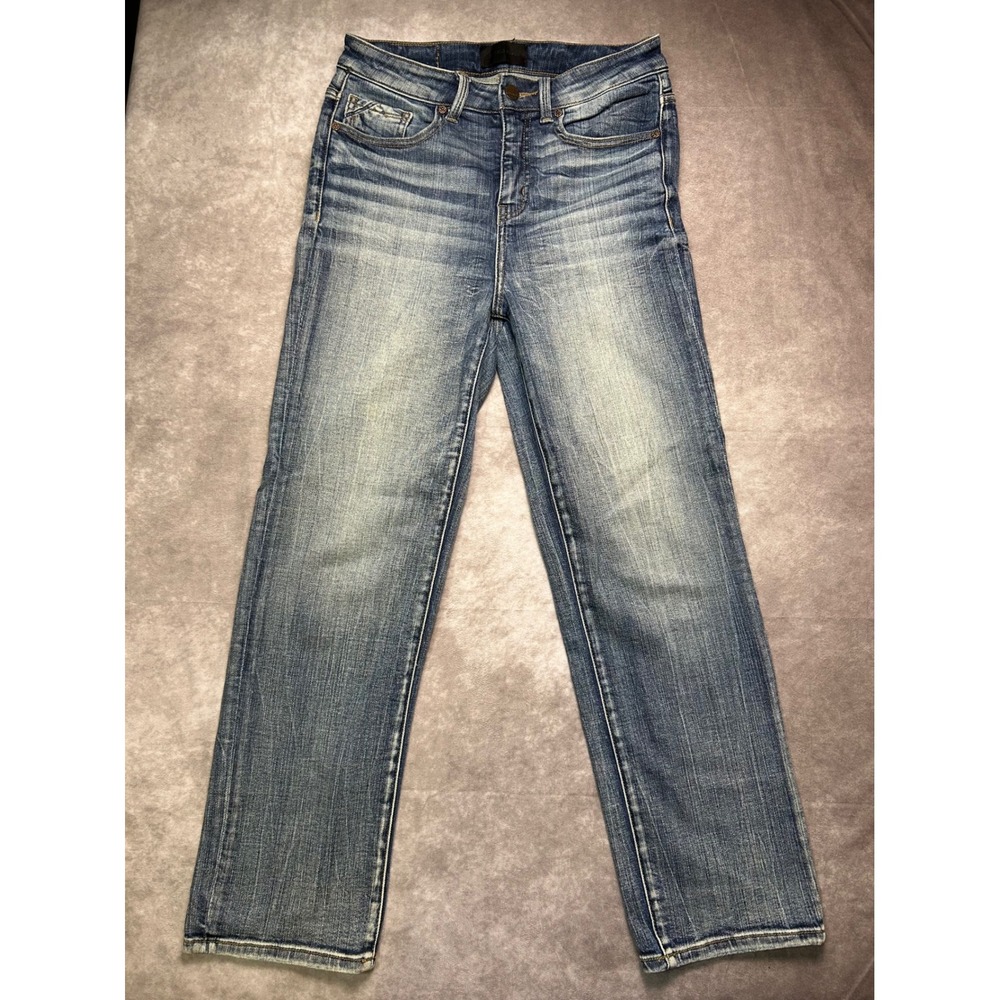 Buckle Black Women Jeans 27 Blue Fit No 35 Cropped Straight Shaping Stretch 1160
